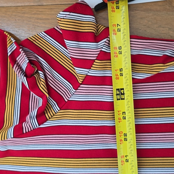 LIZ CLAIBORNE WOMEN'S PLUS SIZE RED STRIPED SHORT SLEEVES SUMMER TOP SIZE 3X - Picture 11 of 16